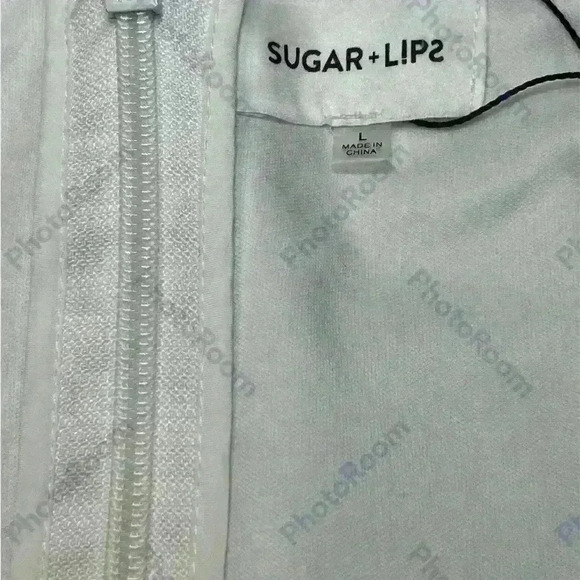 NWOT Sugar Lips Free Bird Ruffle Wide Leg White Jumpsuit Women’s Size Large - Picture 5 of 9